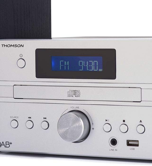 Bigben - Thomson CD/MP3/USB Micro-chaîne MIC122DABBT - silver