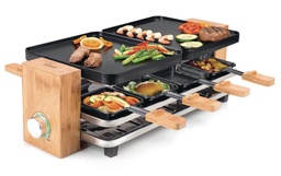 [B02169] Koenig Grill à raclette Bamboo 8 personnes