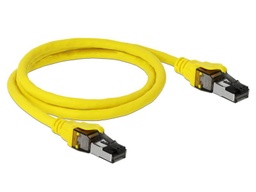 [86581] Delock Câble de raccordement RJ-45-RJ45 Cat 8.1, S/FTP, 1 m, jaune