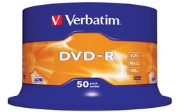 [43548] Verbatim DVD-R 4.7 GB, tour (50 Pièce/s)