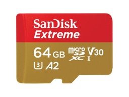 SanDisk Carte microSDXC Extreme UHS-I A2 64 GO