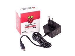 [RPI4 PSU EU BLACK] Raspberry Pi Bloc d'alimentation USB-C 5.1 V 3 A noir, Raspberry Pi 4