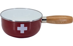 Nouvel Caquelon à fondue Swiss Cross, Rouge