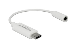 [65925] Delock Adaptateur USB 3.1 Audio Prise USB-C - jack 3,5 mm, blanc