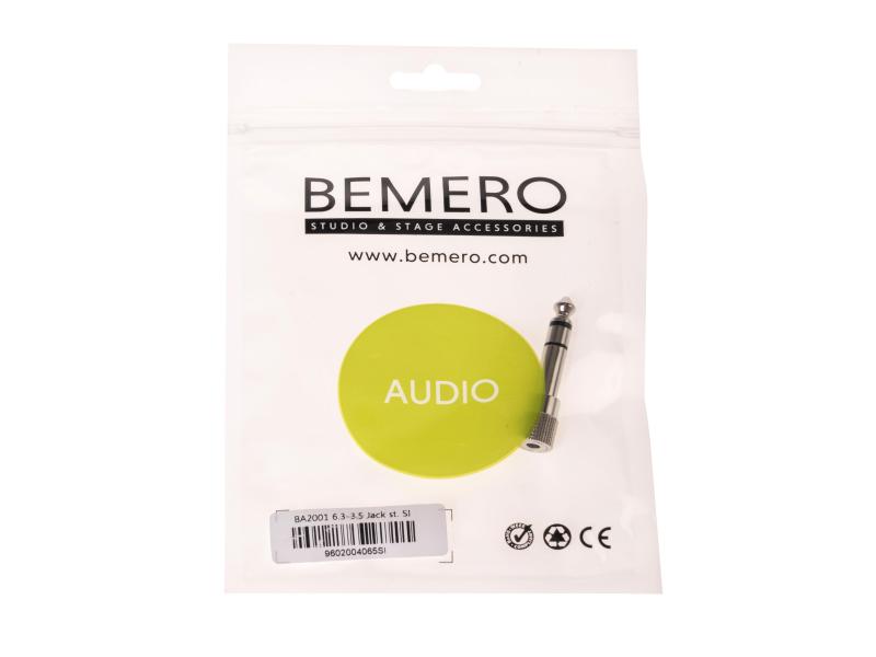 Bemero Adaptateur audio BA2001 Jack 6,3mm mâle - Jack 3,5mm femelle