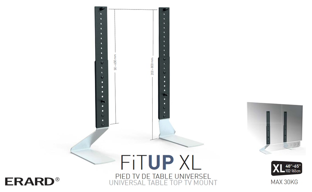 FitUp XL Support table 40&quot; à 65&quot; ERARD - disponible à Cossonay