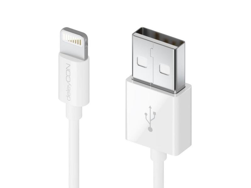 deleyCON Câble USB 2.0 USB A - Lightning 0.15 m