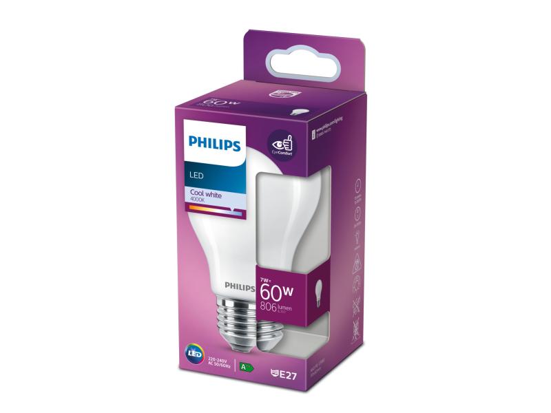 Philips Lampe 7 W (60 W) E27 Blanc neutre