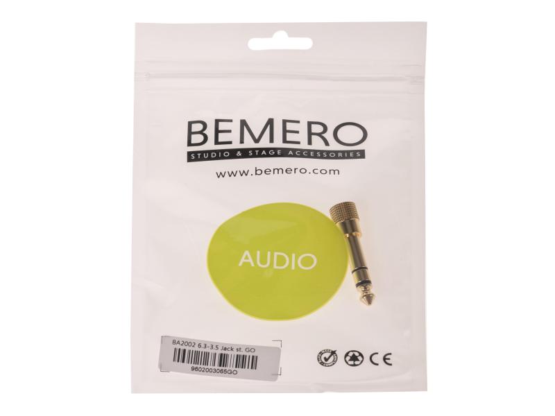 Bemero Adaptateur audio BA2002 Jack 6,3mm mâle - Jack 3,5mm femelle