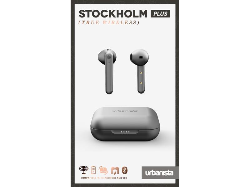 Urbanista Écouteurs True Wireless In-Ear Stockholm Plus Titane