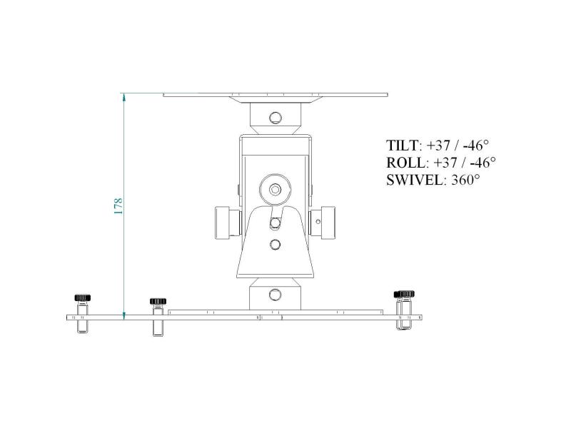 Euromet Fixation de plafond ARAKNO Maxi Blanc