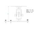 Euromet Fixation de plafond ARAKNO Maxi Blanc