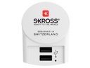 SKROSS Bloc réseau Chargeur USB Euro 5 V 2.4 A, 2x USB A