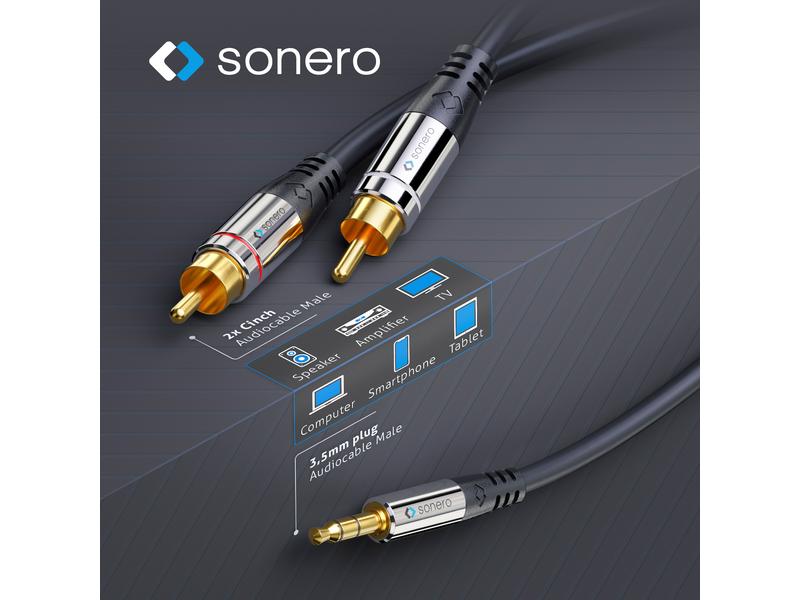 sonero Câble audio jack 3,5 mm - Cinch 1 m