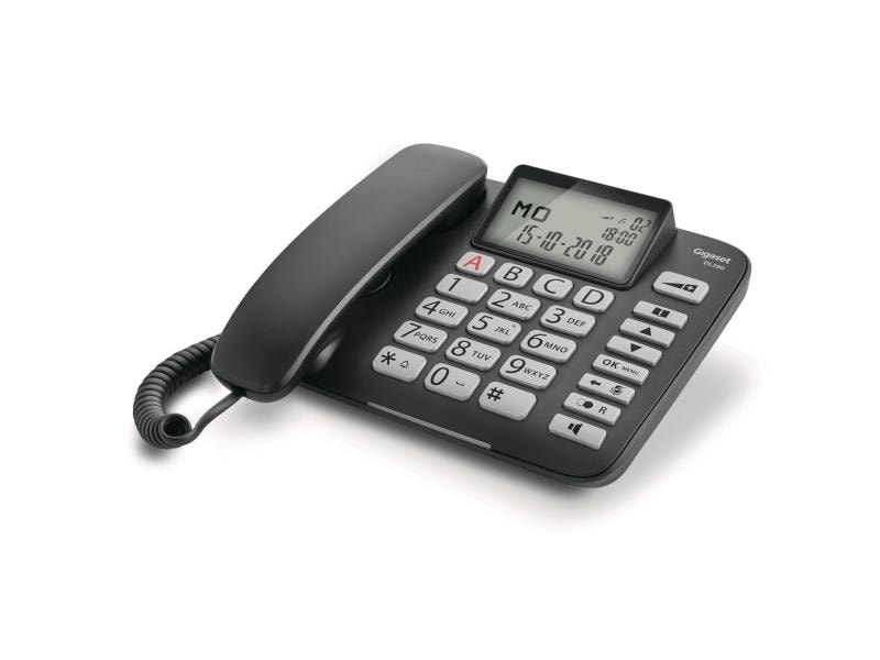 Gigaset Téléphone de bureau DL580 Noir