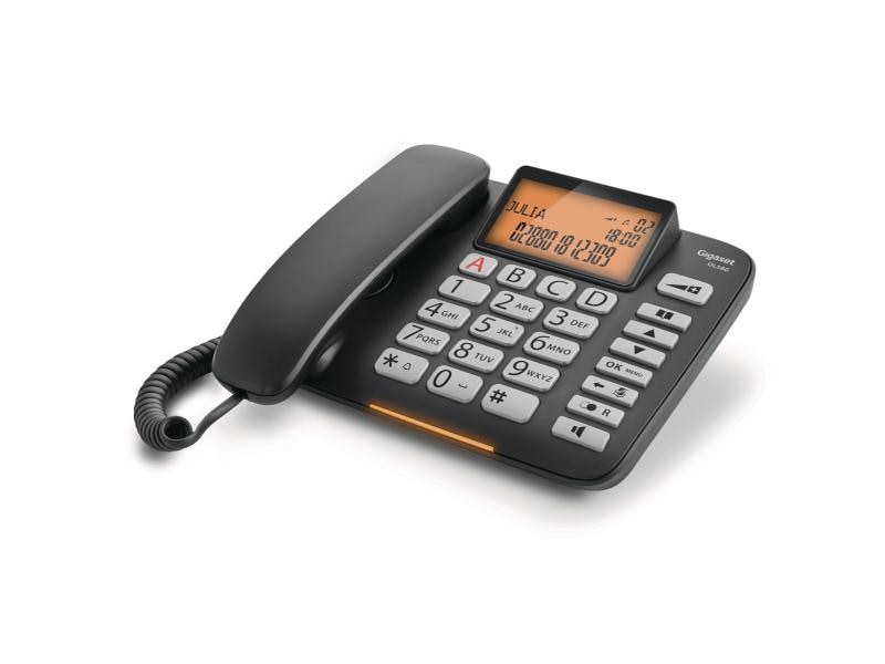 Gigaset Téléphone de bureau DL580 Noir