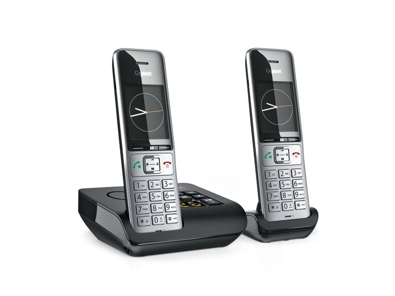 Gigaset Téléphone sans fil Comfort 500A Duo Noir/Argenté - disponible à Cossonay