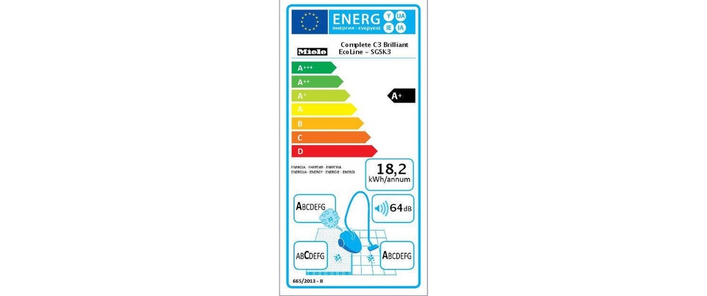 Miele Aspirateur traîneau Complete C3 Brilliant EcoLine SGSK3