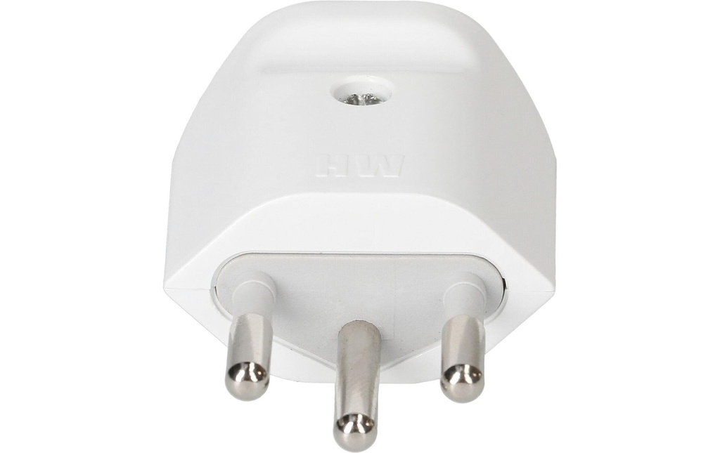 Max Hauri Prise de montage T12 3 pôles, avec isolateur Blanc