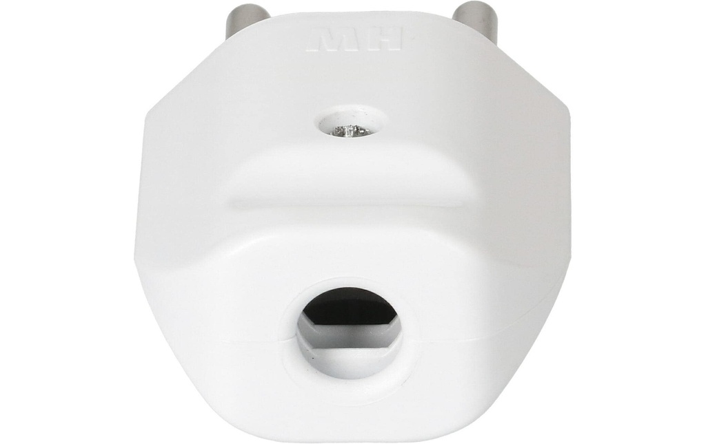 Max Hauri Prise de montage T12 3 pôles, avec isolateur Blanc