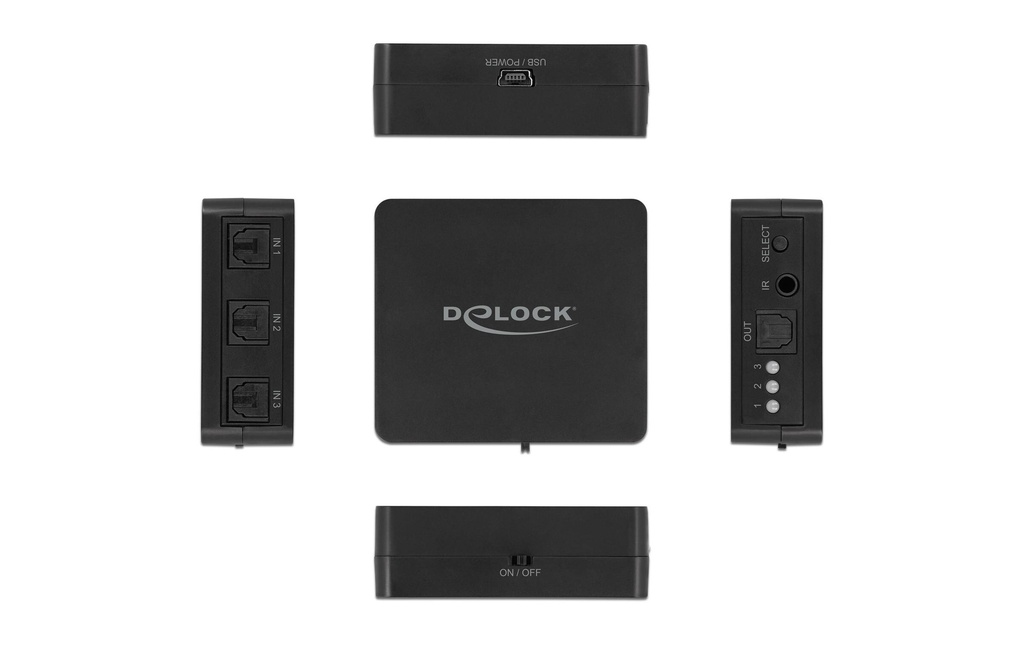 Delock Commutateur Toslink Switch 3 In 1 Out Toslink