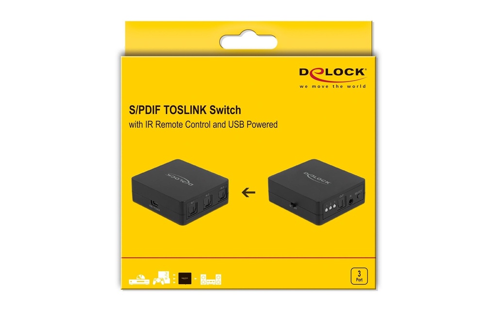 Delock Commutateur Toslink Switch 3 In 1 Out Toslink
