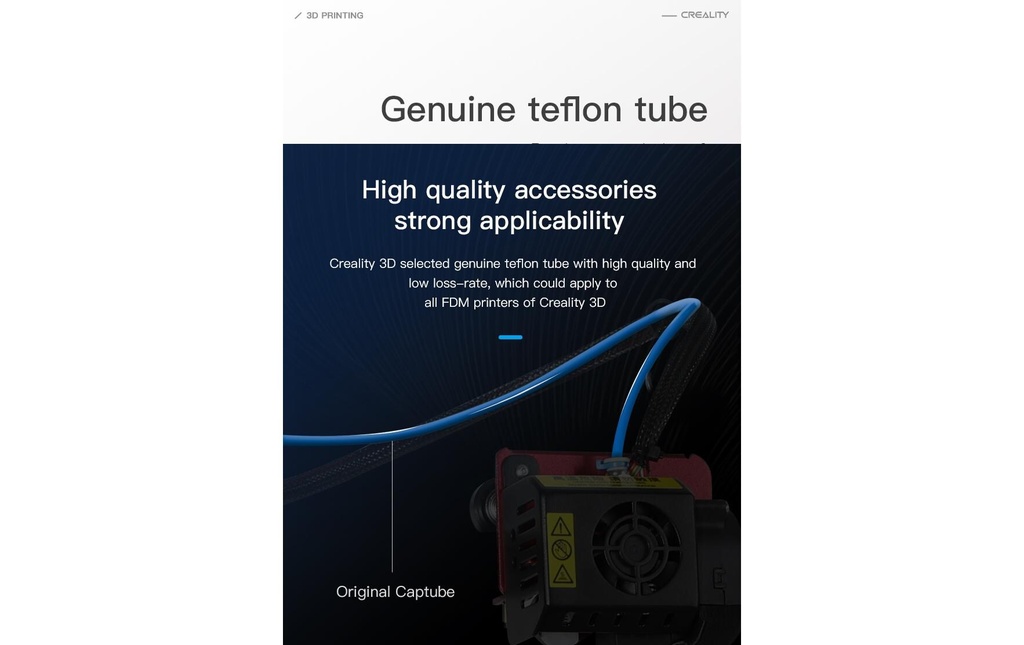Creality Tuyau en téflon Capricorn Kit 2 m