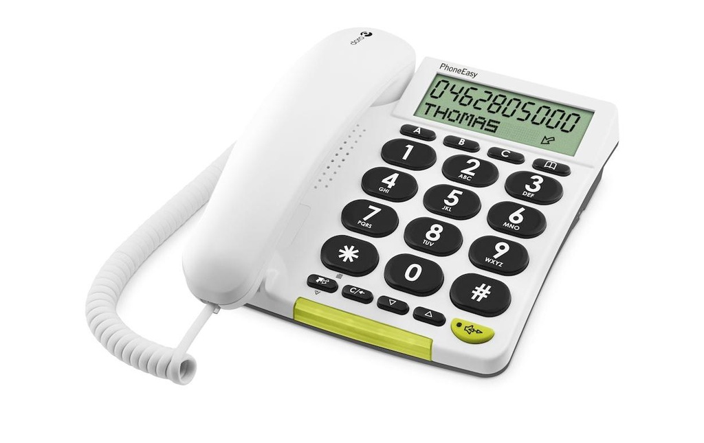 Doro Téléphone de bureau PhoneEasy 312cs Blanc