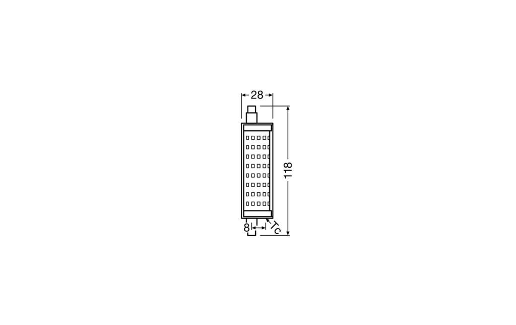 OSRAM Lampe Superstar Line 118, 15W, R7 s Blanc chaud