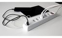 STEFFEN Bloc multiprises POWER EASY 6x T13, 1x USB-A/USB-C PD, Blanc