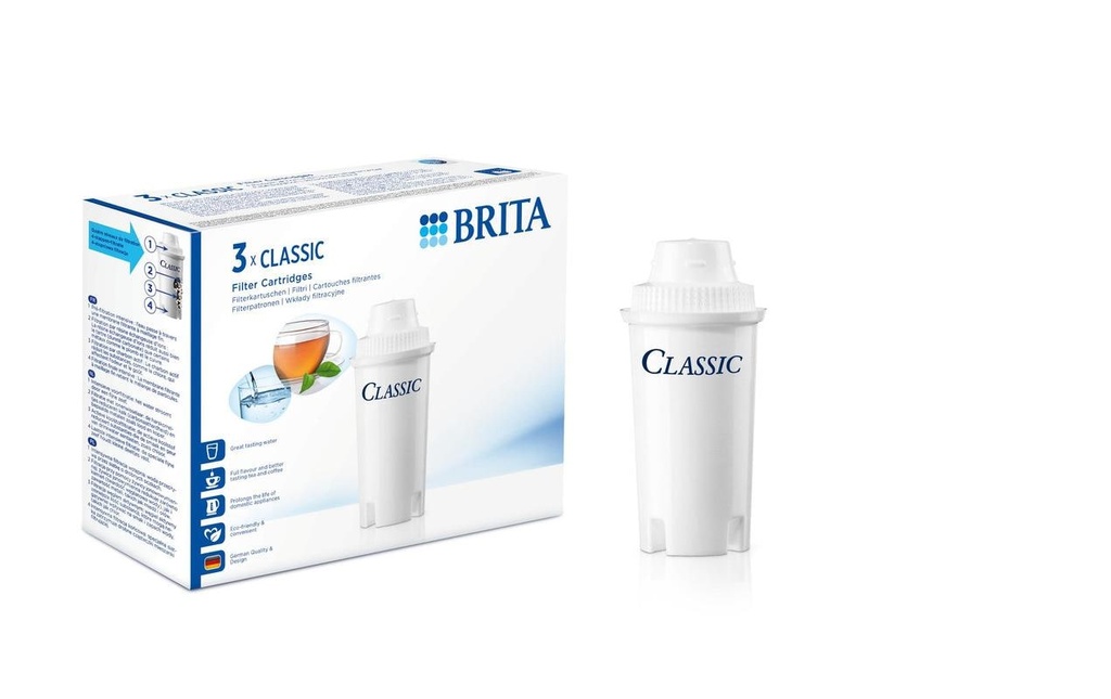 BRITA Cartouche de filtre à eau CLASSIC Paquet de 3