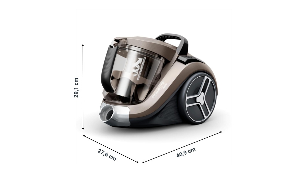Rowenta Aspirateur traîneau Compact Power XXL Animal Noir