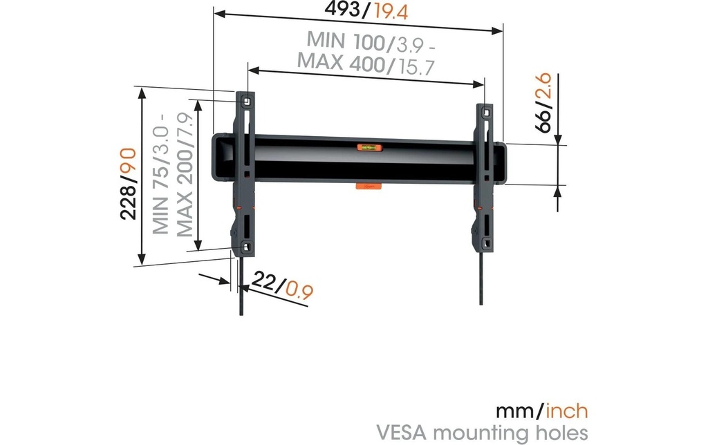 Vogel's Supports mural TVM 3405 SP Noir
