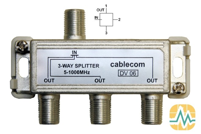 Répartiteur 3 voies, 6 dB CABLECOM