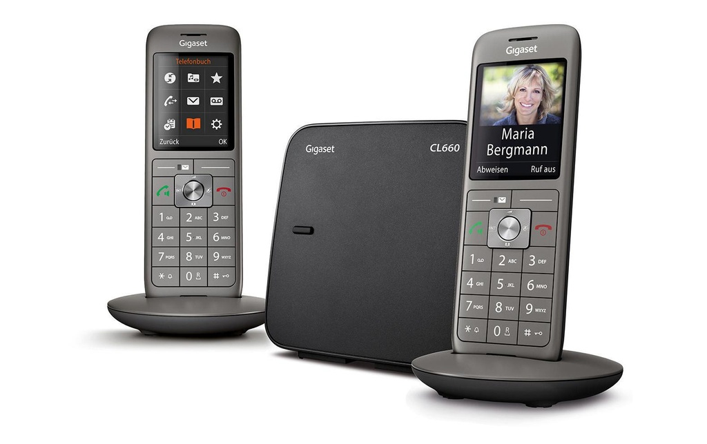 Gigaset Téléphone sans fil CL660 Duo argent