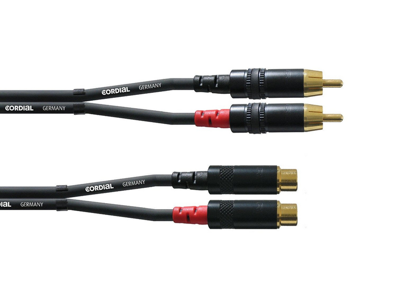 Cordial Câble audio CFU 1.5 CE Câble CinchM-CinchF 1.5m