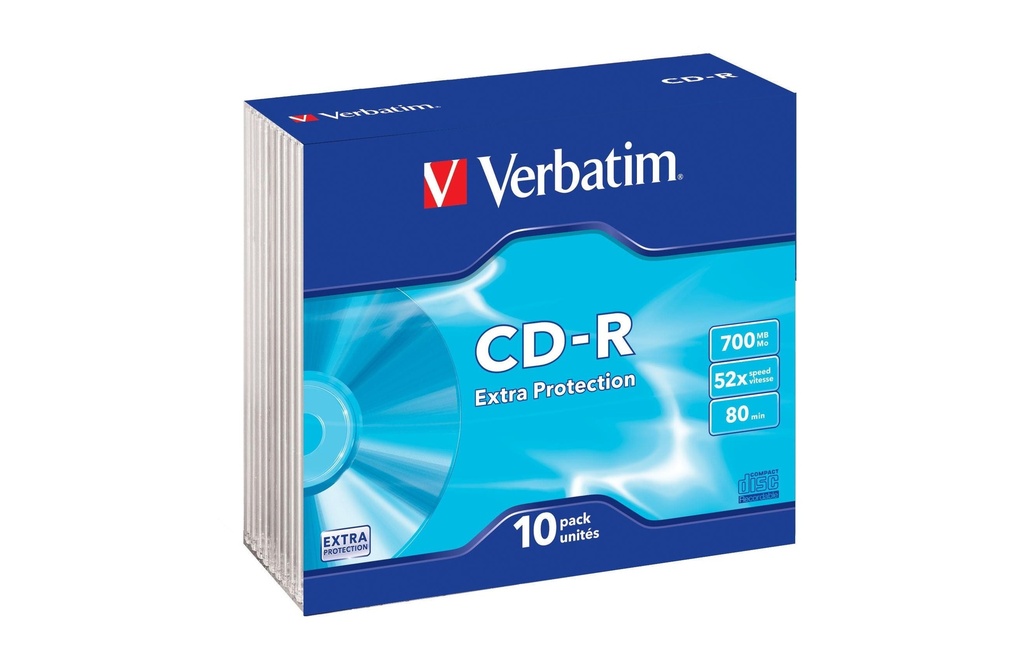 Verbatim CD-R 0.7 GB, Slimcase (10 Pièce/s)