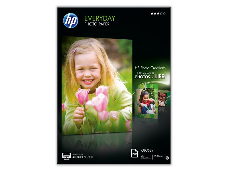 HP Papier photo A4 200 g/m² 100 Pièce/s