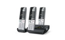 Gigaset Téléphone sans fil Comfort 500A Trio Noir/Argenté
