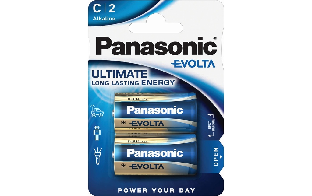 Panasonic Pile Alkaline EVOLTA Type C 2 Pièce/s