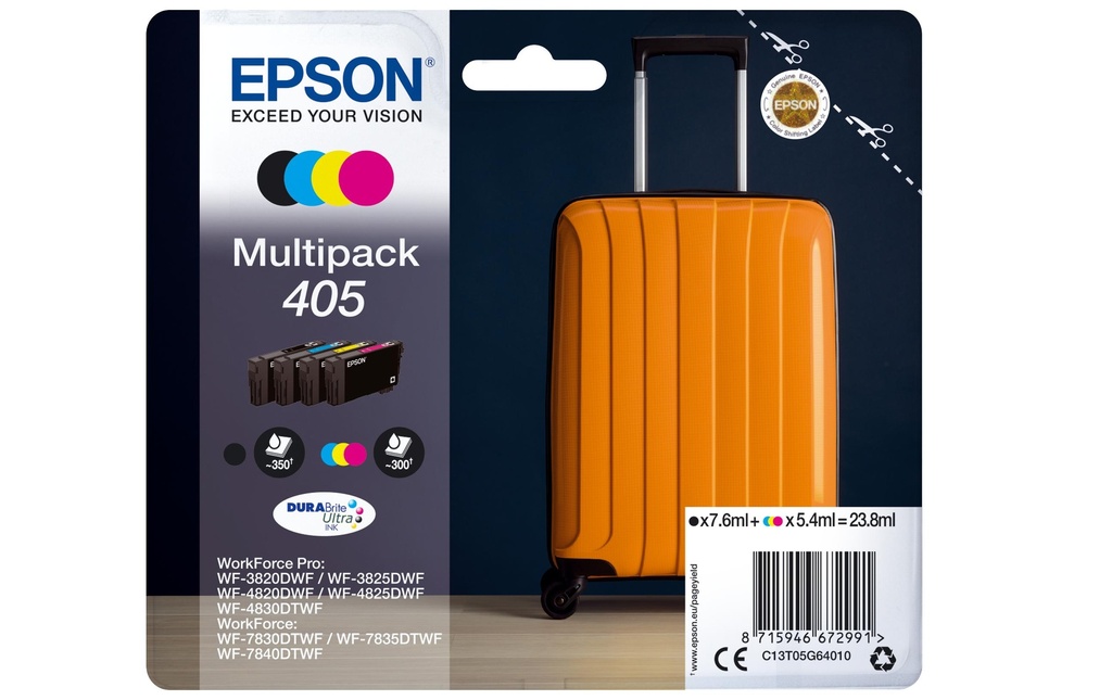 Epson Encre No. 405 / C13T05G64010 BK, C, M, Y