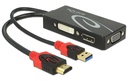 Delock Adaptateur 4K, 30HZ HDMI/USB 2.0 - DVI-D/VGA/DisplayPort