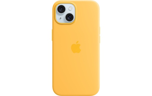 [MWNA3ZM/A] Apple Silicone Case avec MagSafe iPhone 15 (Jaune)