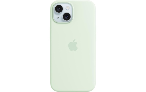 [MWNC3ZM/A] Apple Silicone Case avec MagSafe iPhone 15 (Menthe)