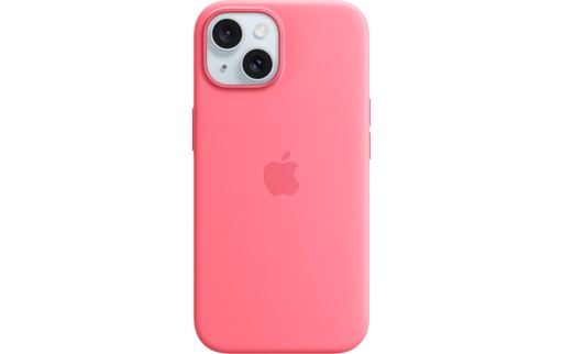 [MWN93ZM/A] Apple Silicone Case avec MagSafe iPhone 15 (Rose)