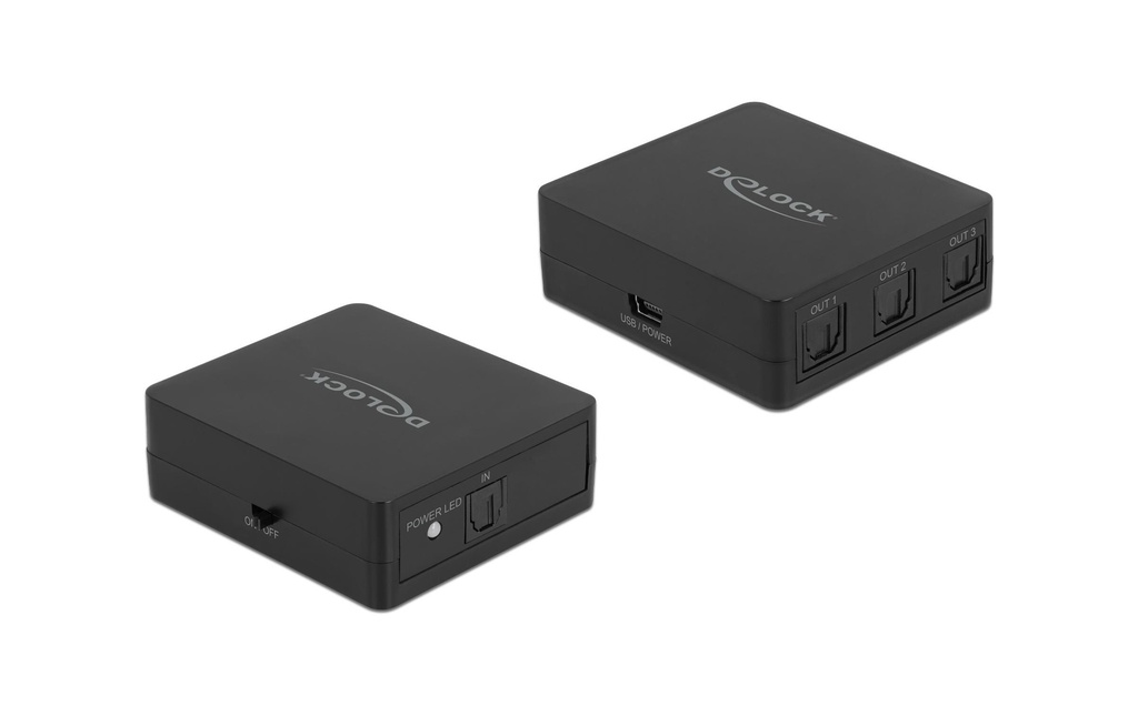 Delock Commutateur Toslink Switch 3 In 1 Out Toslink (copie)