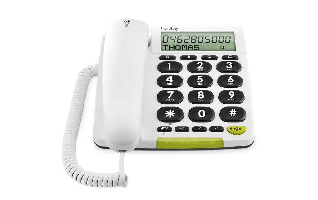 Doro Téléphone de bureau PhoneEasy 312cs Blanc