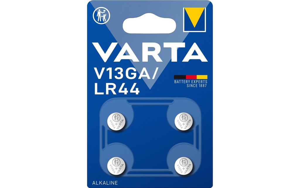 Varta Pile bouton V13GA / LR44 , 4 Pièce/s