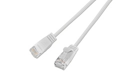 [PKW-LIGHT-K6 0.15 WS] SLIM Câble patch slim RJ-45 - RJ-45, Cat 6, UTP, 0.15 m, Blanc