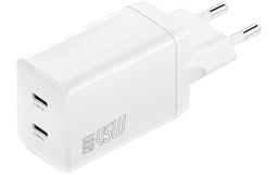 [4S540400] 4smarts Chargeur mural USB PDPlug Dual 2x USB-C 45 W GaN